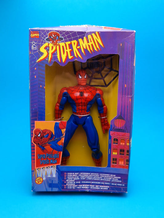 SPIDER-MAN ☆  10" MARVEL Animated Series DELUXE Figure Doll ☆ Original Boxed Toybiz 90s