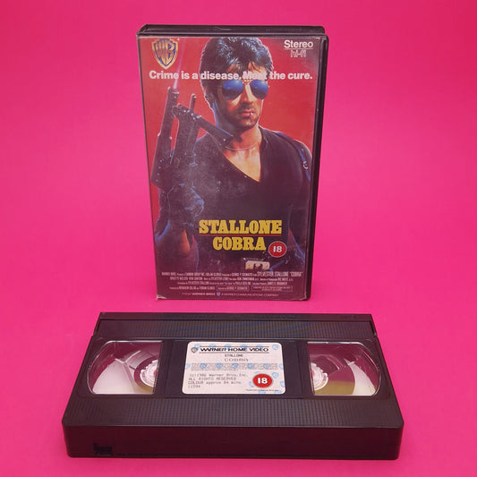 VHS Video ☆ COBRA Case Tape Cassette 1986 80s vintage 18 cert