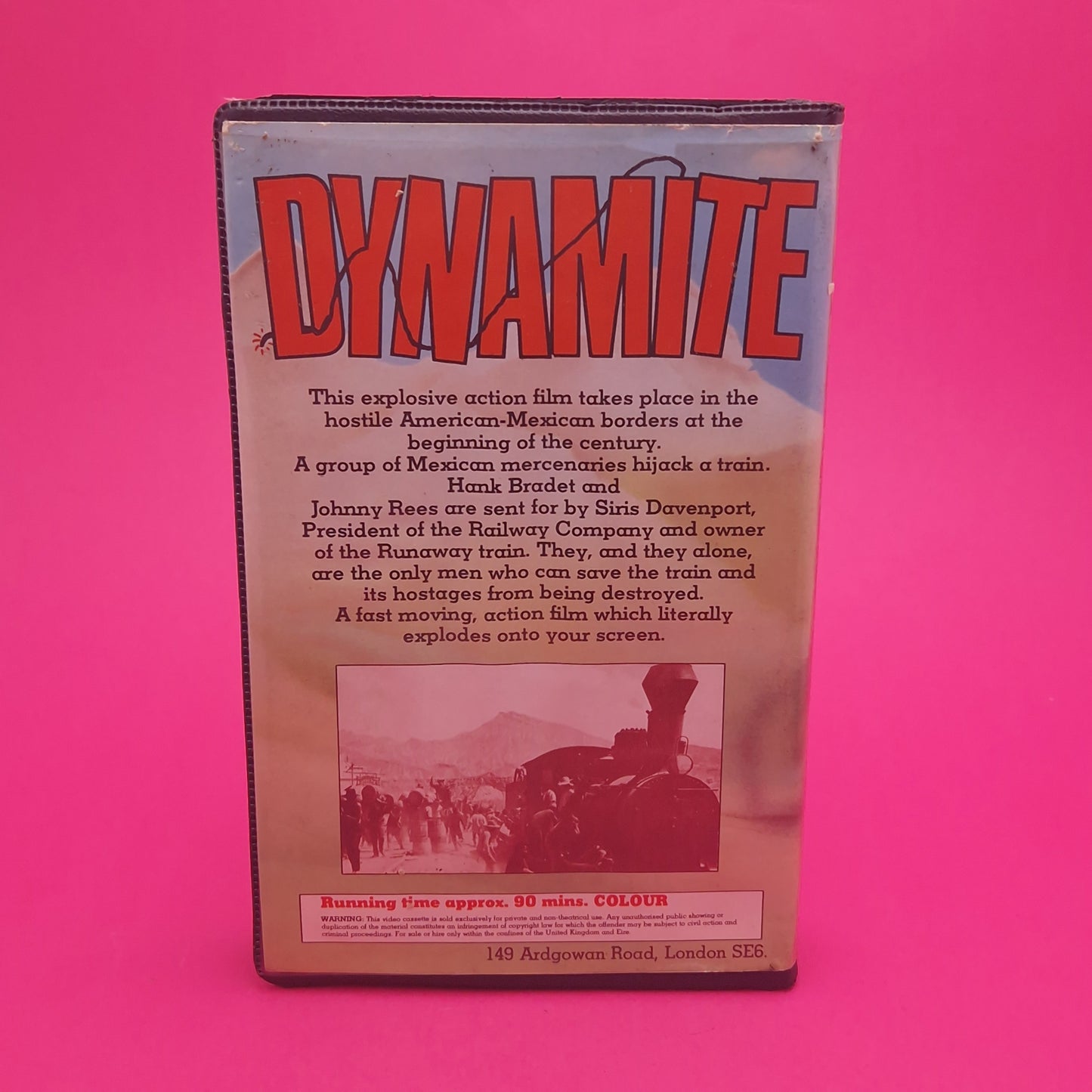 VHS Video ☆ DYNAMITE AKA BEARCATS! Powderkeg ☆ 1971 70s Clamshell Vintage PG Rod Taylor