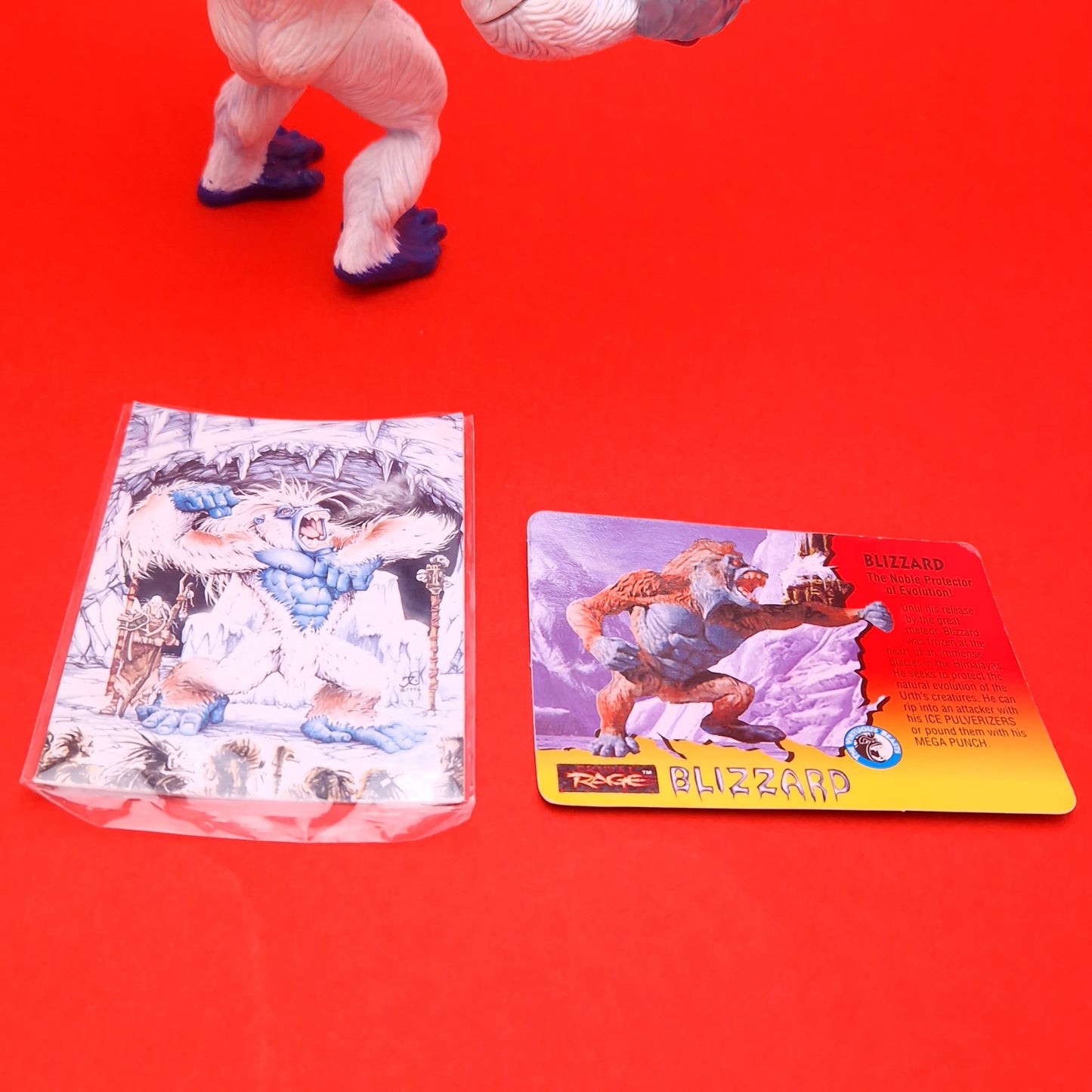 PRIMAL RAGE ☆ BLIZZARD Complete Action Figure ☆ Vintage Playmates Original 90s Loose