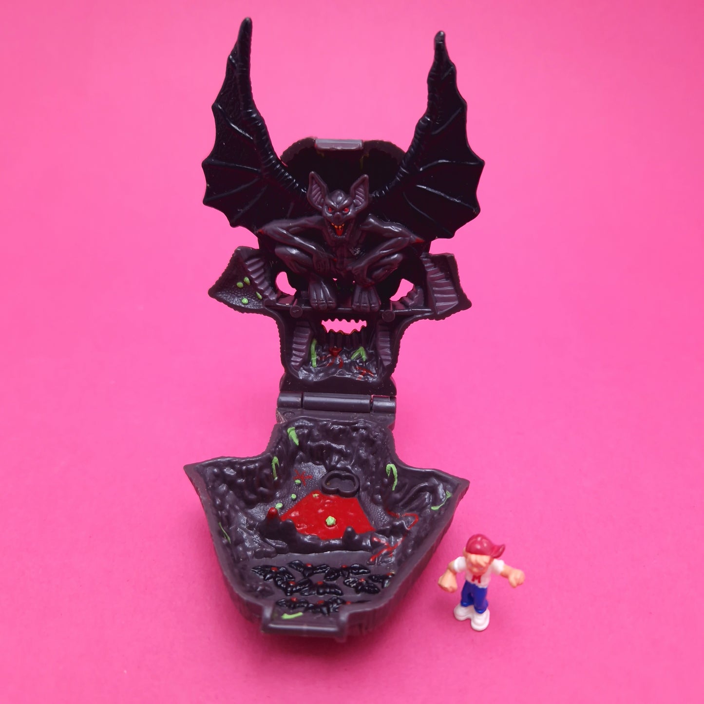 MIGHTY MAX ☆ VAMP BITER BAT NIGHTWING Horror Heads Vintage Figure Playset ☆ Complete