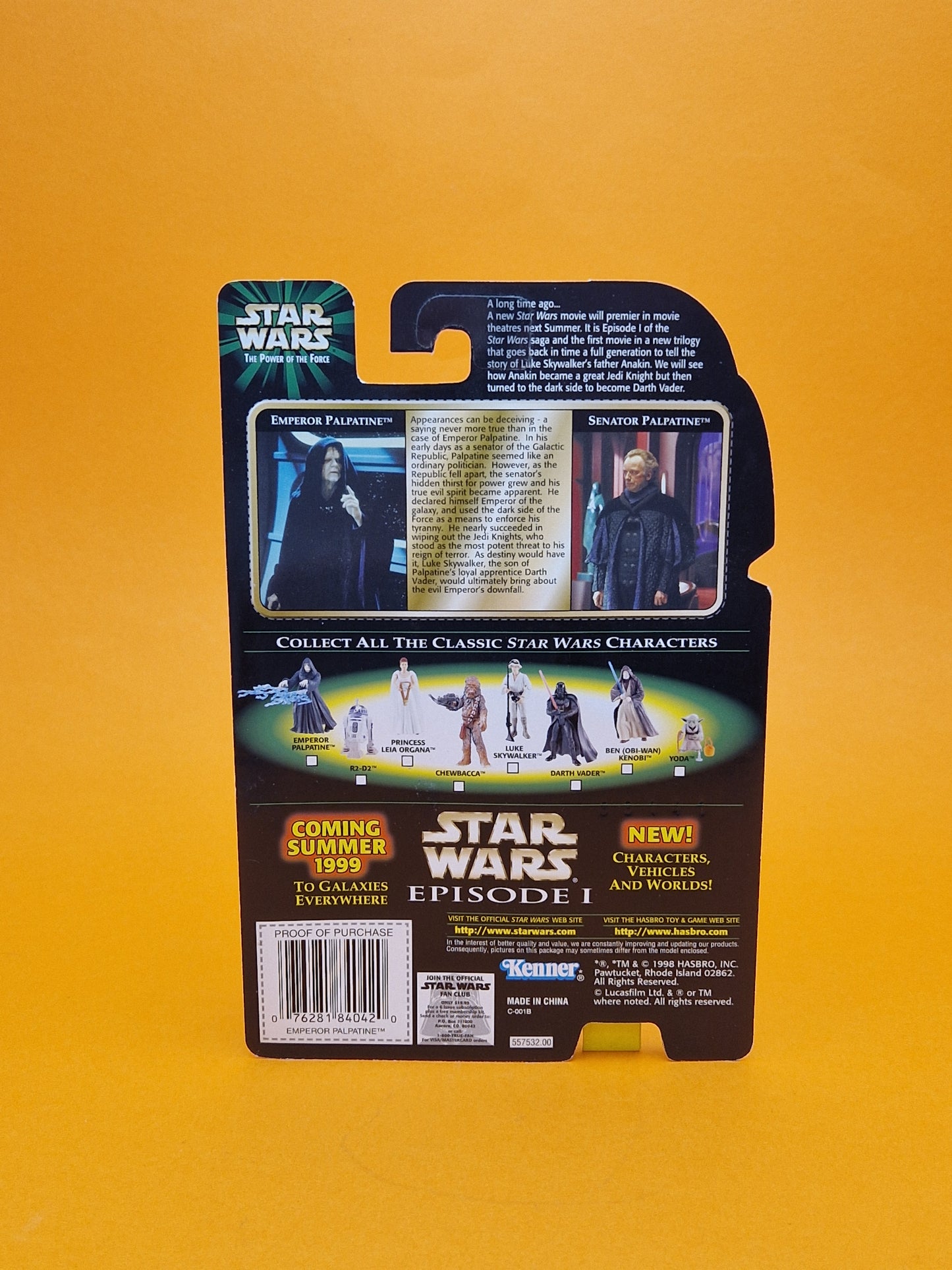 STAR WARS POTF ☆ Flash Back EMPEROR PALPATINE Figure ☆ MOC Sealed Carded Kenner Power of the Force