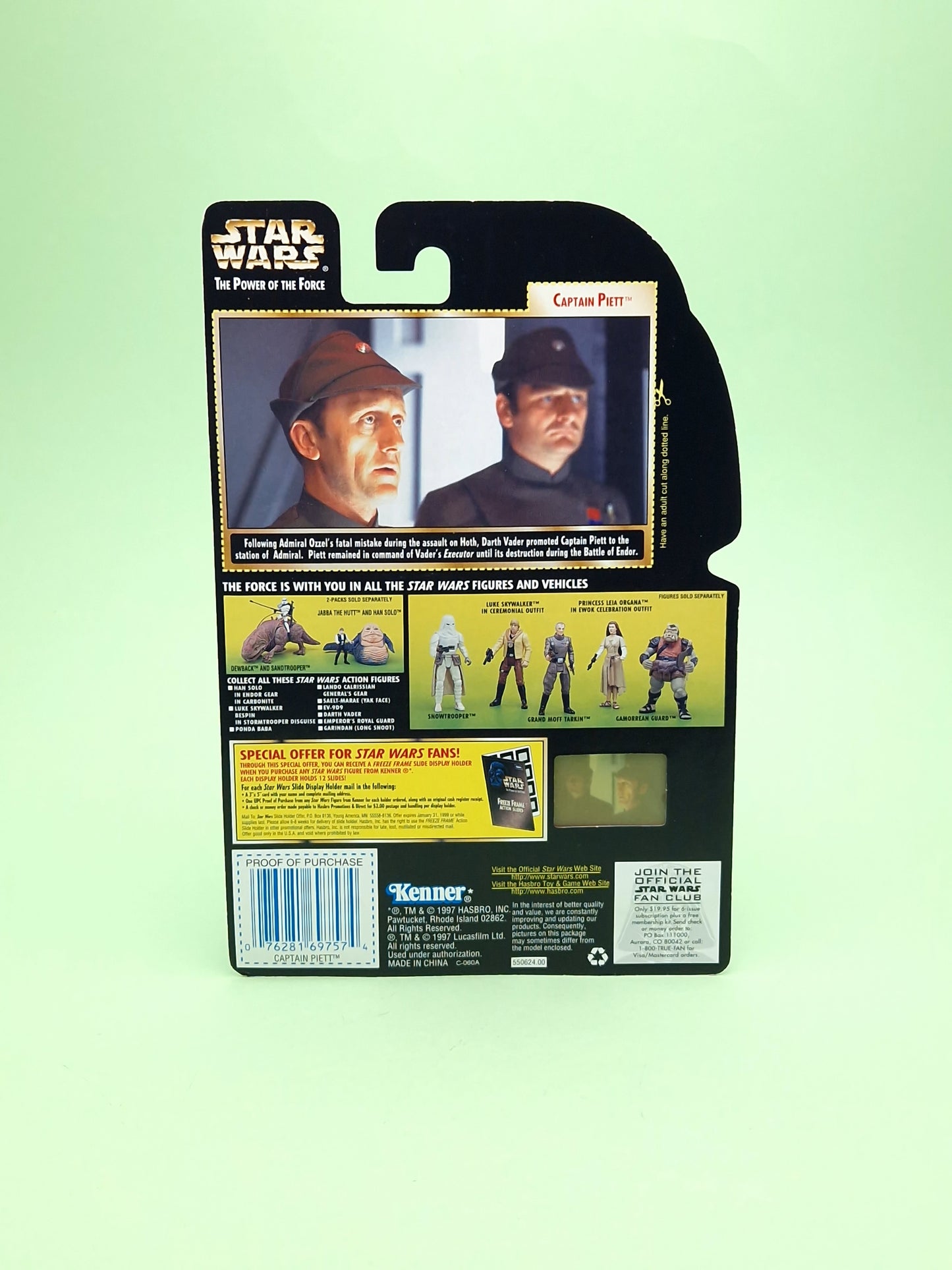 STAR WARS POTF ☆ Freeze Frame CAPTAIN PIETT Figure ☆ MOC Sealed Carded Kenner Power of the Force