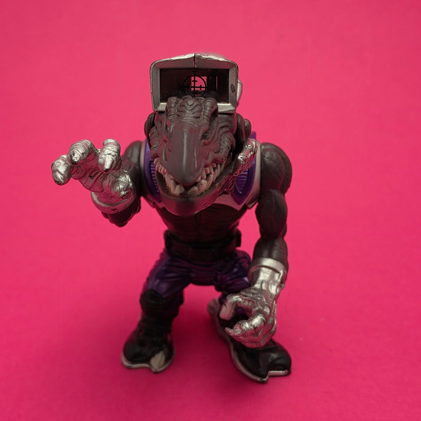 EXTREME DINOSAURS ☆ BULLZEYE & SPIKE Head Strike Dino Vintage Action Figure ☆ MATTEL 90s Loose