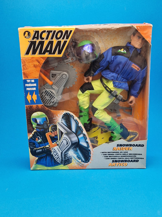 ACTION MAN ☆ SNOWBOARD RAIDER Figure Doll ☆ Vintage HASBRO Boxed 90's