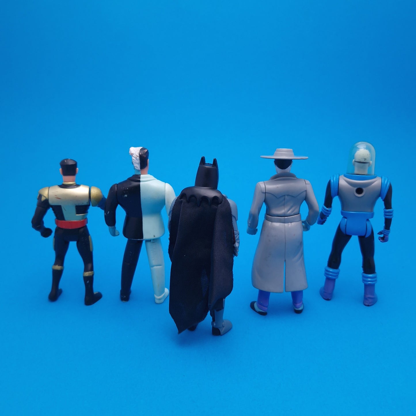 BATMAN THE ANIMATED SERIES ☆ 5x Bundle Snap-on Robin Armour Bruce Wayne Figure ☆ Vintage 90s Kenner