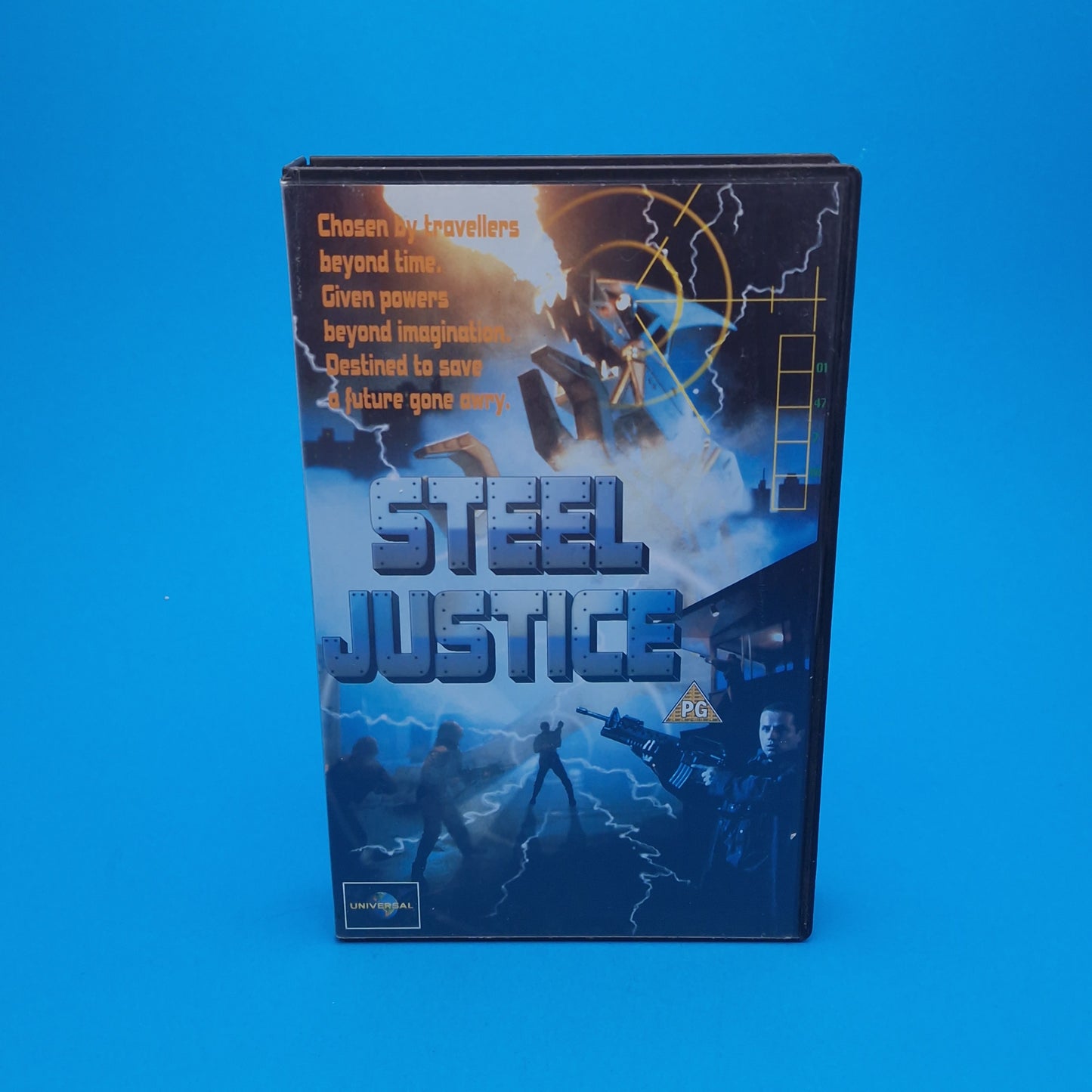 VHS Video ☆ STEEL JUSTICE ☆ 80s Big Box Ex Rental Horror Vintage