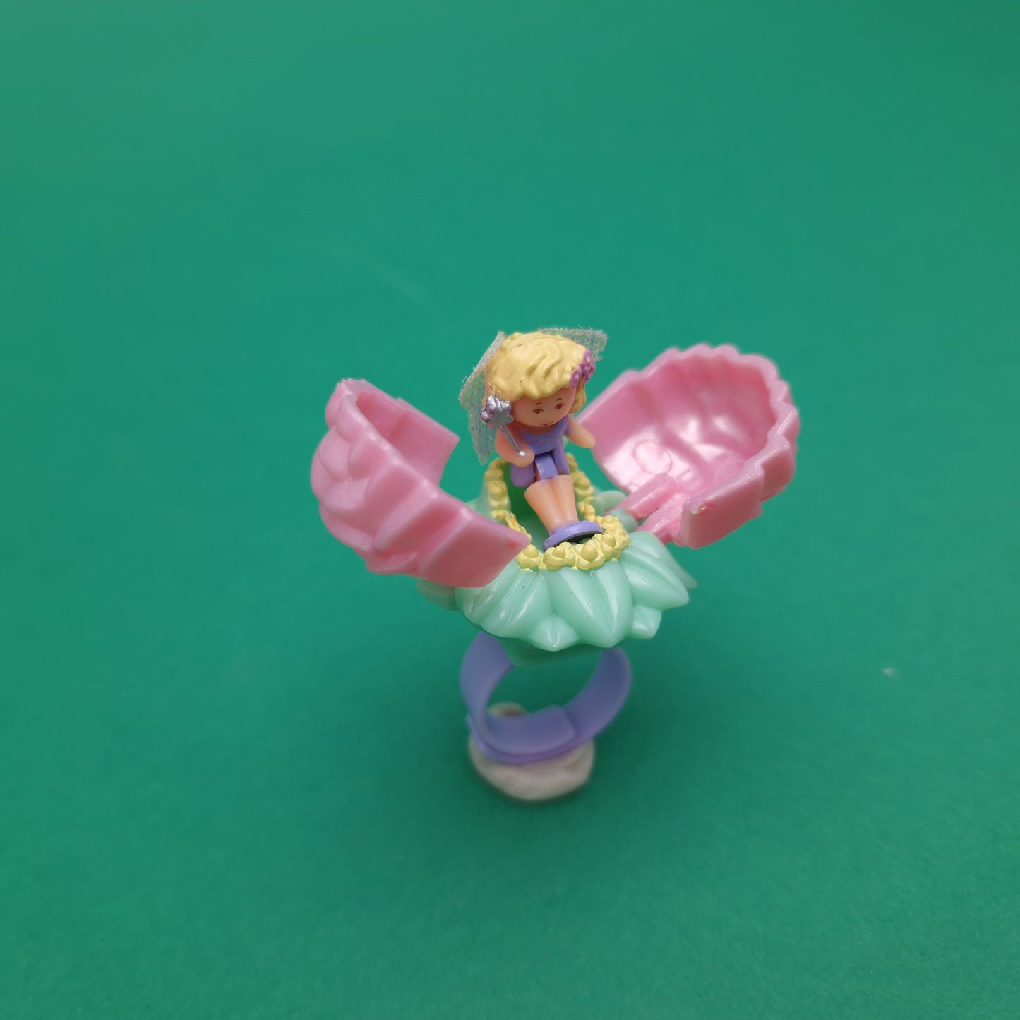POLLY POCKET ☆ SECRET ROSE FAIRY RING Vintage Figure ☆ Original 1993