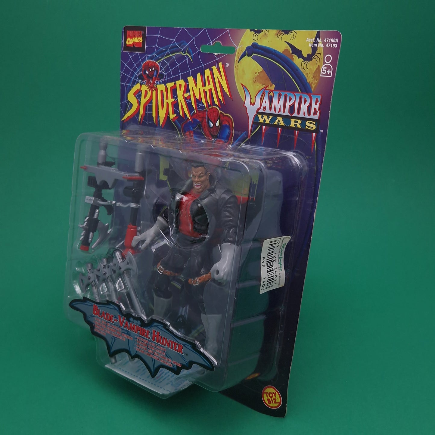 SPIDER-MAN ANIMATED SERIES ☆ BLADE VAMPIRE WARS Action Figure ☆ Marvel MOC Toybiz 90s