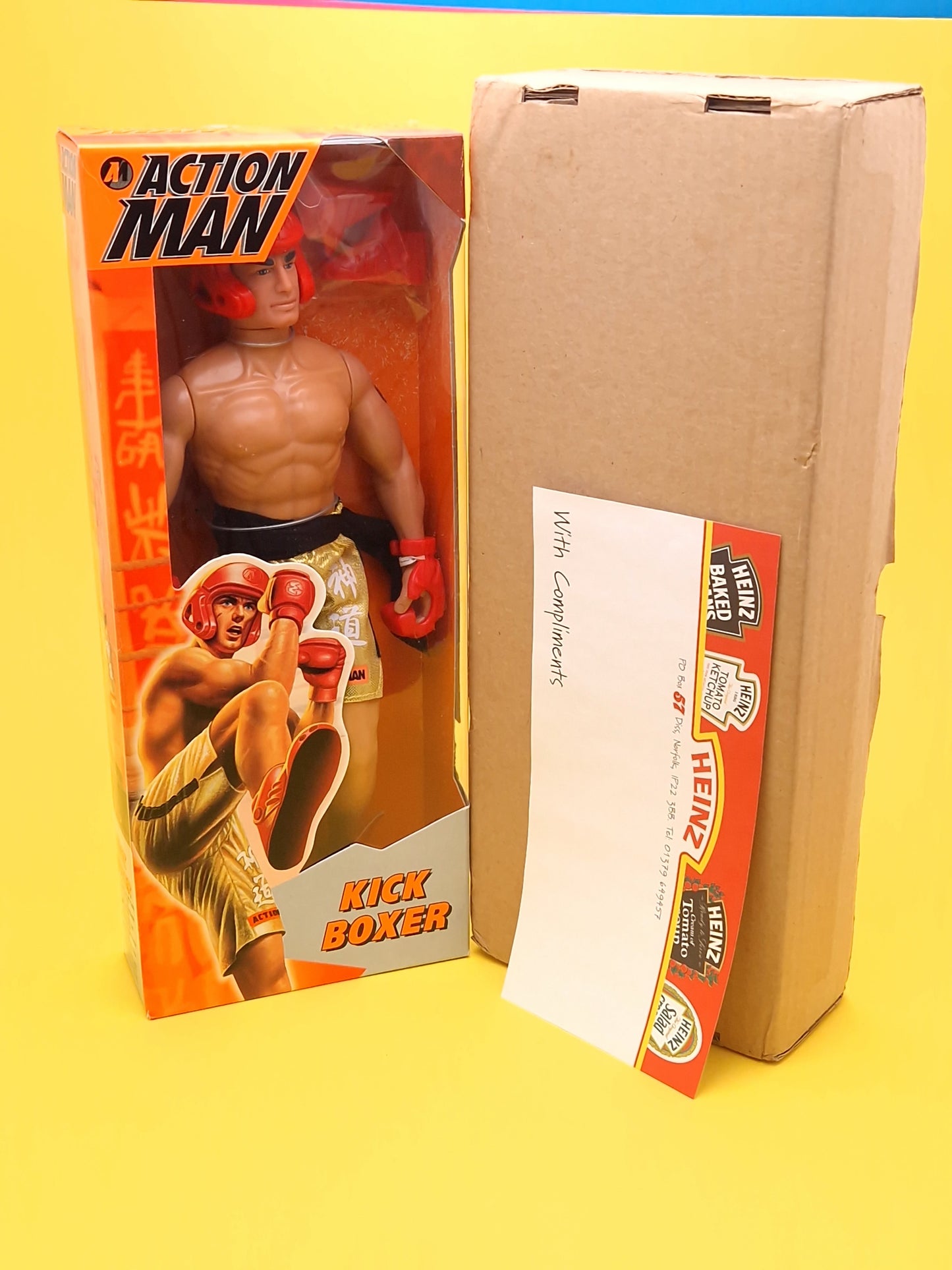 ACTION MAN ☆ KICK BOXER Rare Heinz Competition winner Figure Doll ☆ Vintage HASBRO Boxed 90's SEALED