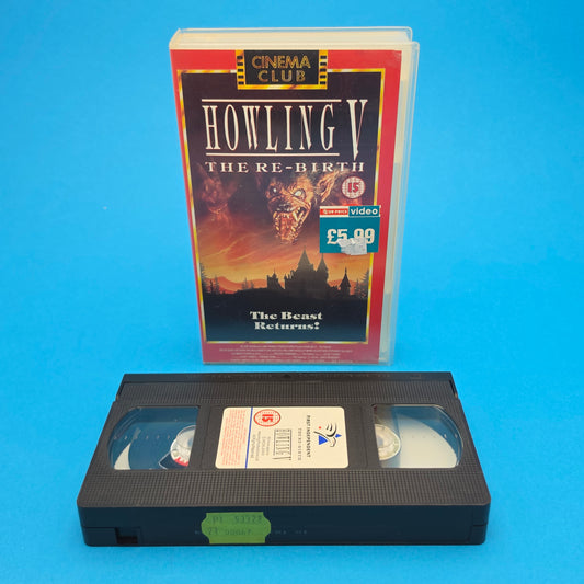 VHS Video ☆ THE HOWLING V The Re-Birth ☆ 15 Cert Vintage Tape Cinema Club