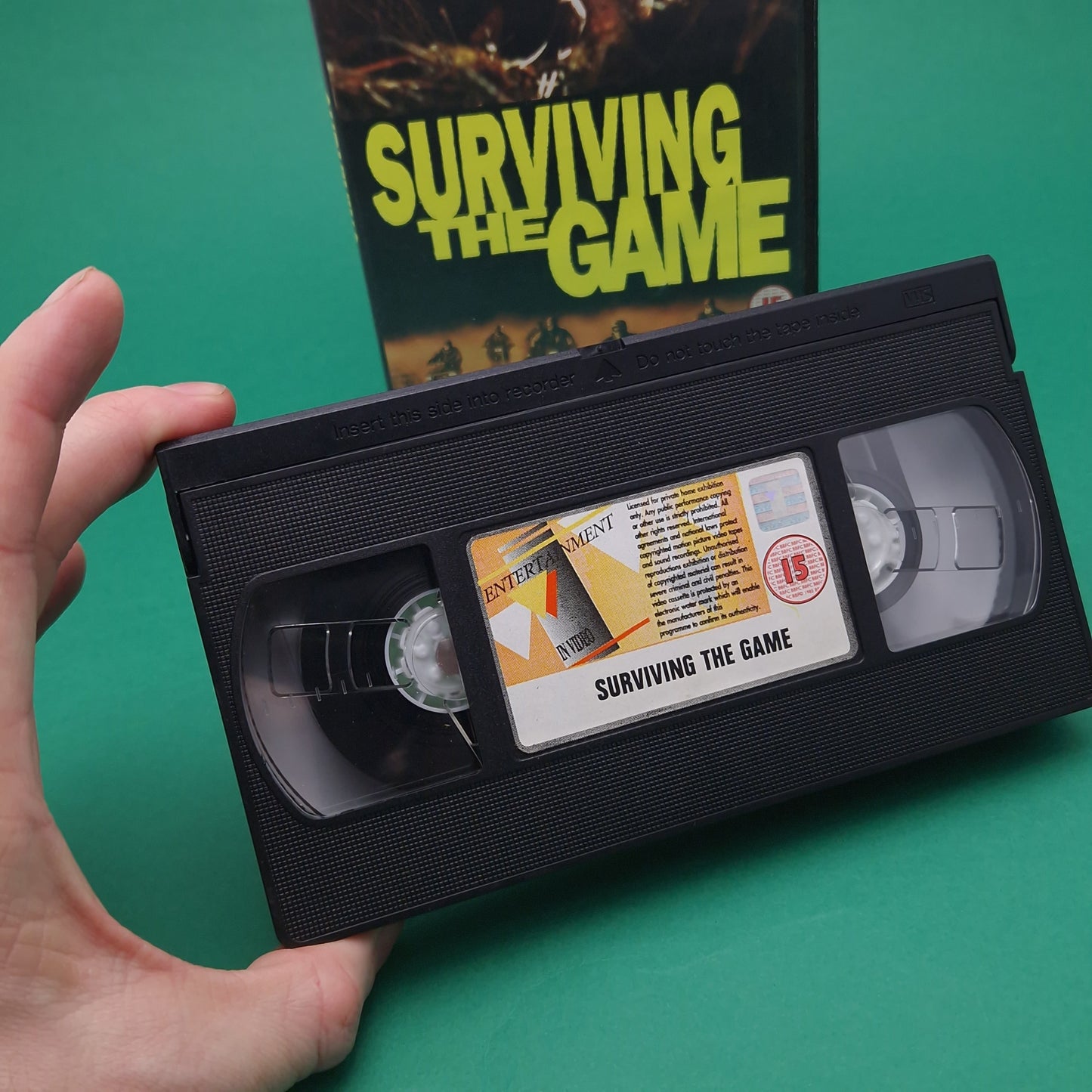 VHS Video ☆ SURVIVING THE GAME ☆ 90s Big Box Ex Rental Vintage 15