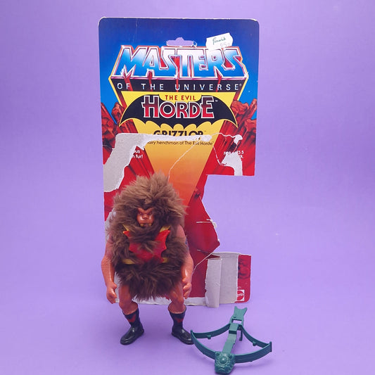 MASTERS OF THE UNIVERSE ☆ GRIZZLOR Vintage Figure ☆ MOTU Loose 80s Mattel Original card