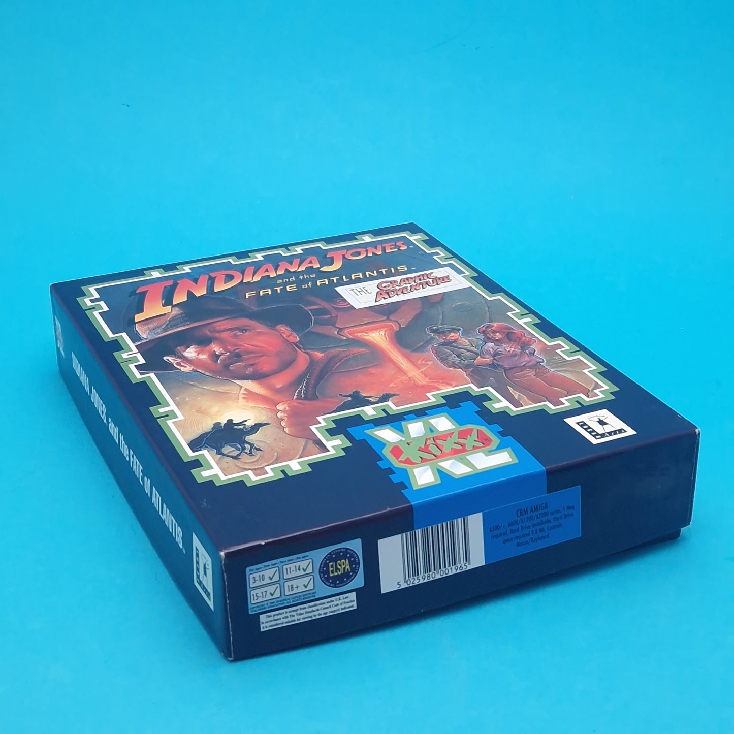 AMIGA ☆ INDIANA JONES & THE FATE OF ATLANTIS ☆ BOXED Kiss XL Vintage Retro Game Commodore