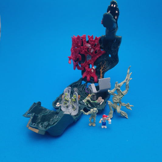 MIGHTY MAX ☆ GRIPS CRUSHES THE HAND Doom Zones Figure Playset ☆ Vintage Complete