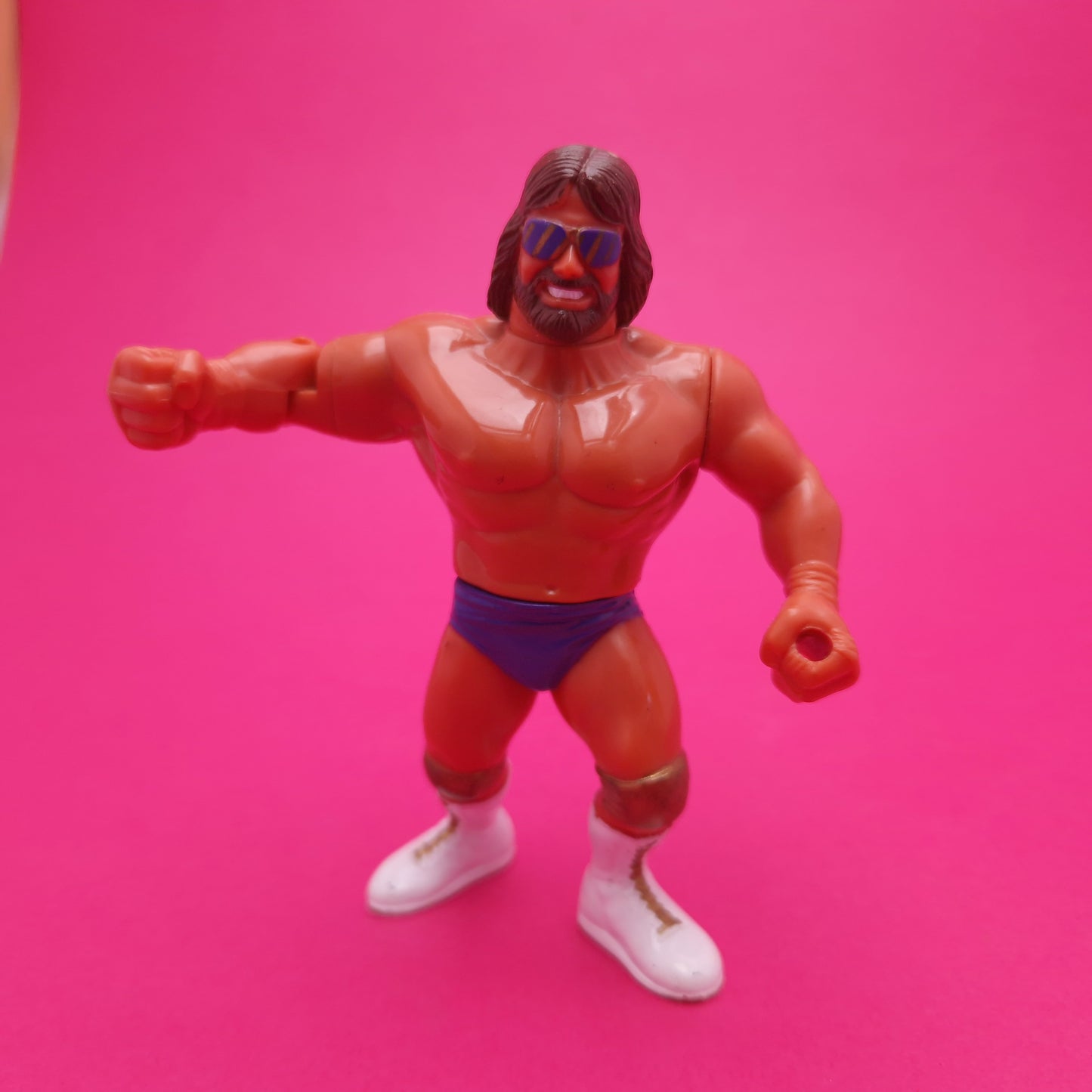 WWF HASBRO MACHO KING RANDY SAVAGE Vintage Wrestling Figure ☆ Nice paint 90s Series 2