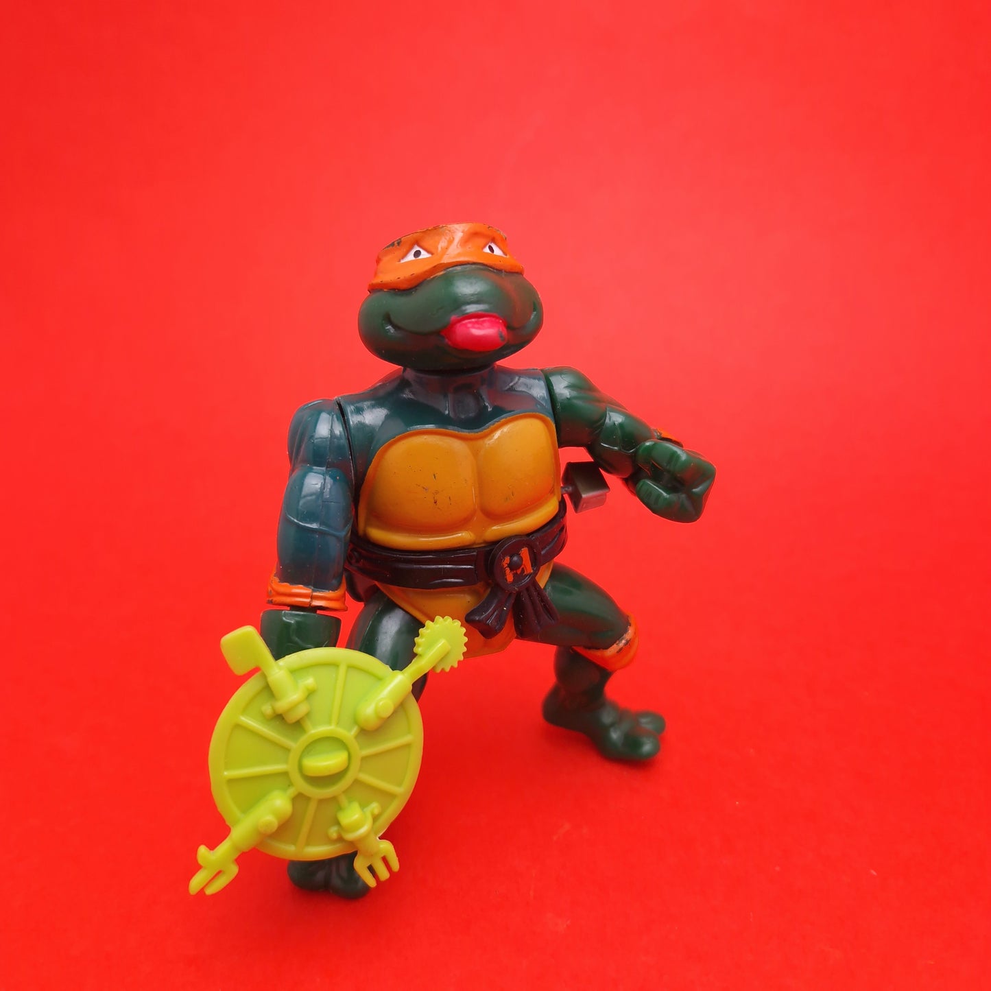 TEENAGE MUTANT NINJA TURTLES ☆ Wacky Action Sword Slicin' Leonardo Michaelangelo Vintage Figure ☆ 90s Loose