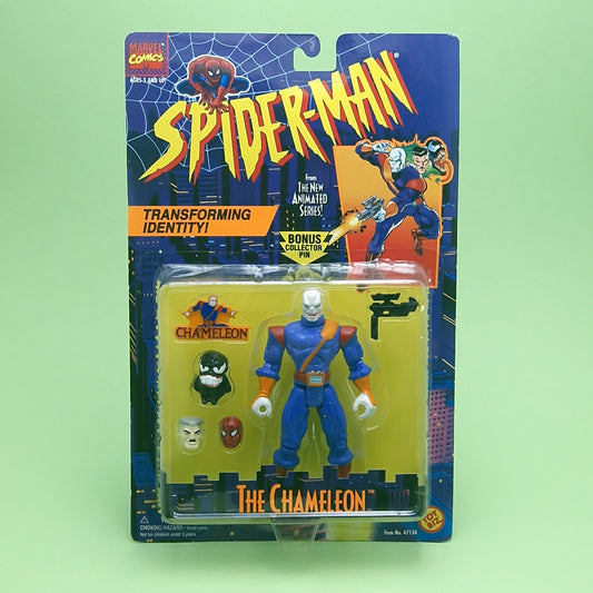 SPIDER-MAN ANIMATED SERIES ☆ THE CHAMELEON Figure Marvel ☆ Carded Toybiz 90s Original