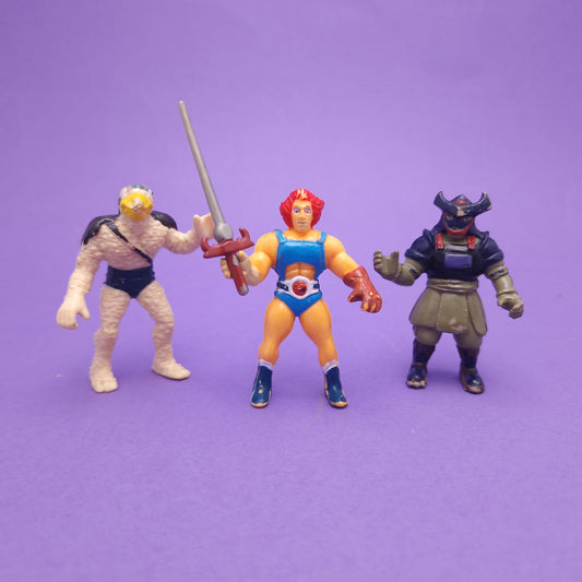 THUNDERCATS ☆ LIONO HACHIMAN VULTUREMAN miniatures Mini Figure ☆ Vintage Original 80s Loose