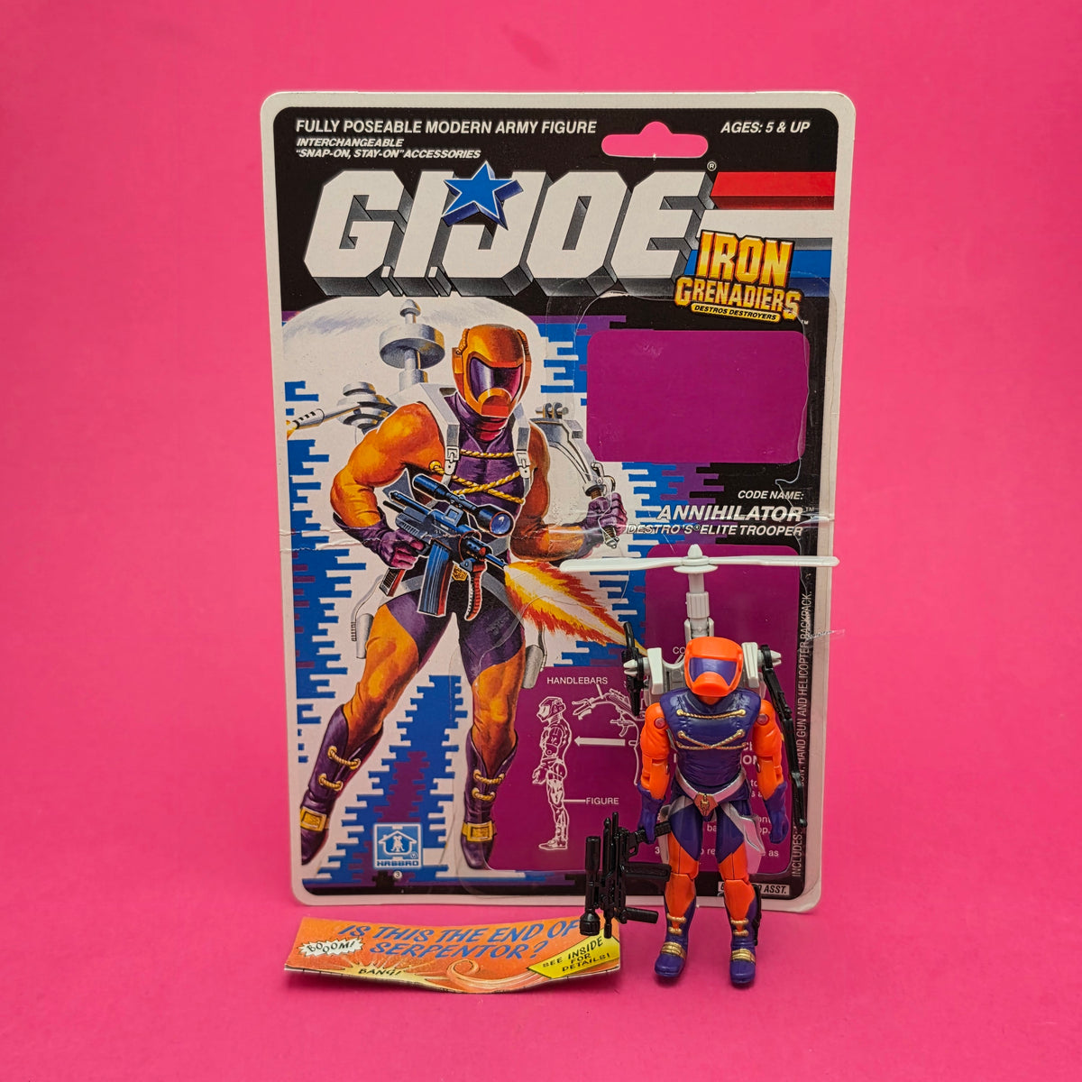 GI JOE ☆ ANNIHILATOR Action Figure Complete ☆ Action Force Hasbro 1989 Card