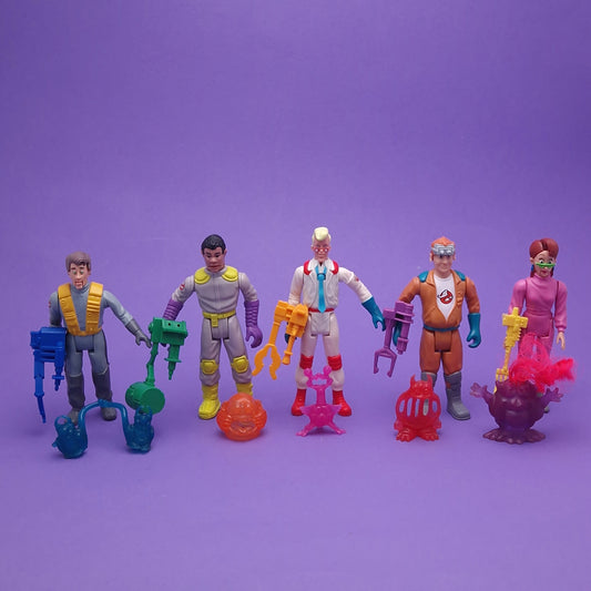 GHOSTBUSTERS ☆ FRIGHT FEATURES SET OF 5 Vintage Figure ☆ COMPLETE 80s Kenner
