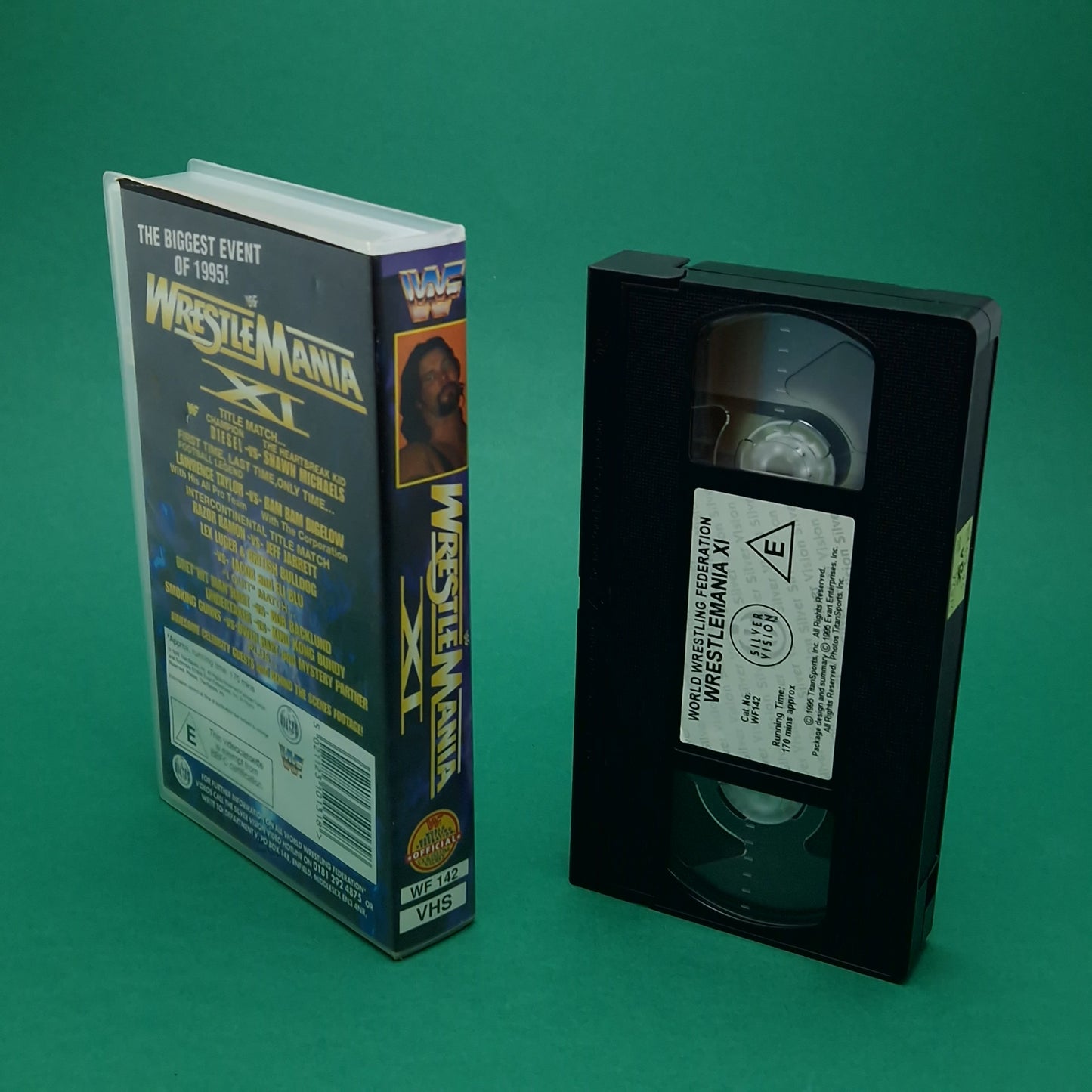 VHS Video ☆ WWF WRESTLEMANIA 11 UK Tape Cassette ☆ Silver Vision Vintage