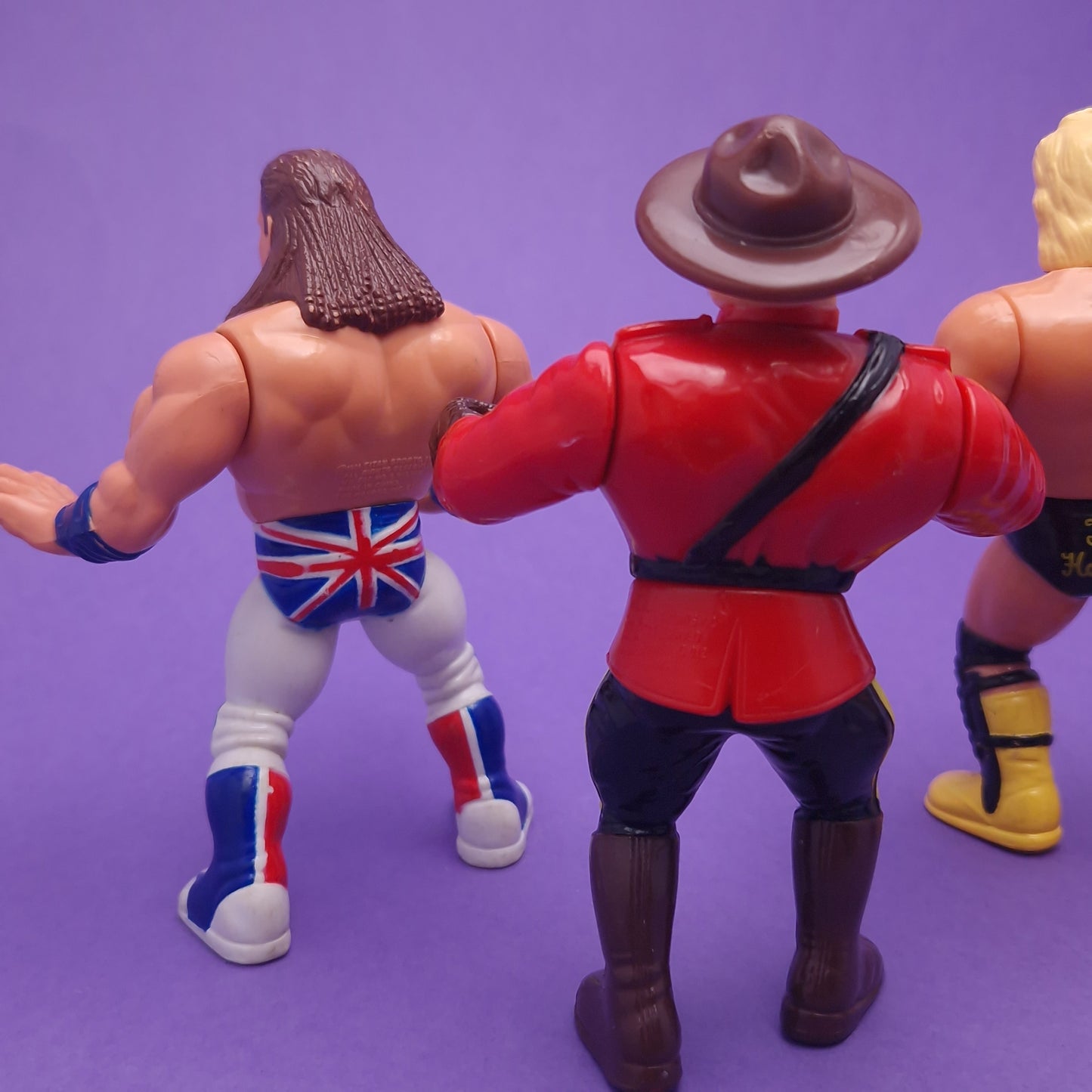 WWF HASBRO ☆ 5x Bundle MOUNTIE BULLDGOG HACKSAW Vintage Wrestling Figure ☆ Original 90s