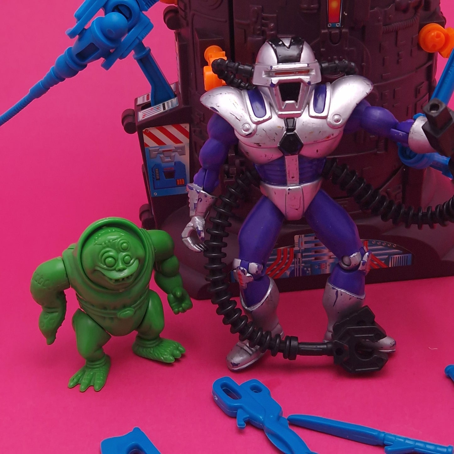 BIKER MICE FROM MARS ☆ Dr. Karbunkle's Transporter and Secret Lab Vintage Figure ☆ 90s Playset