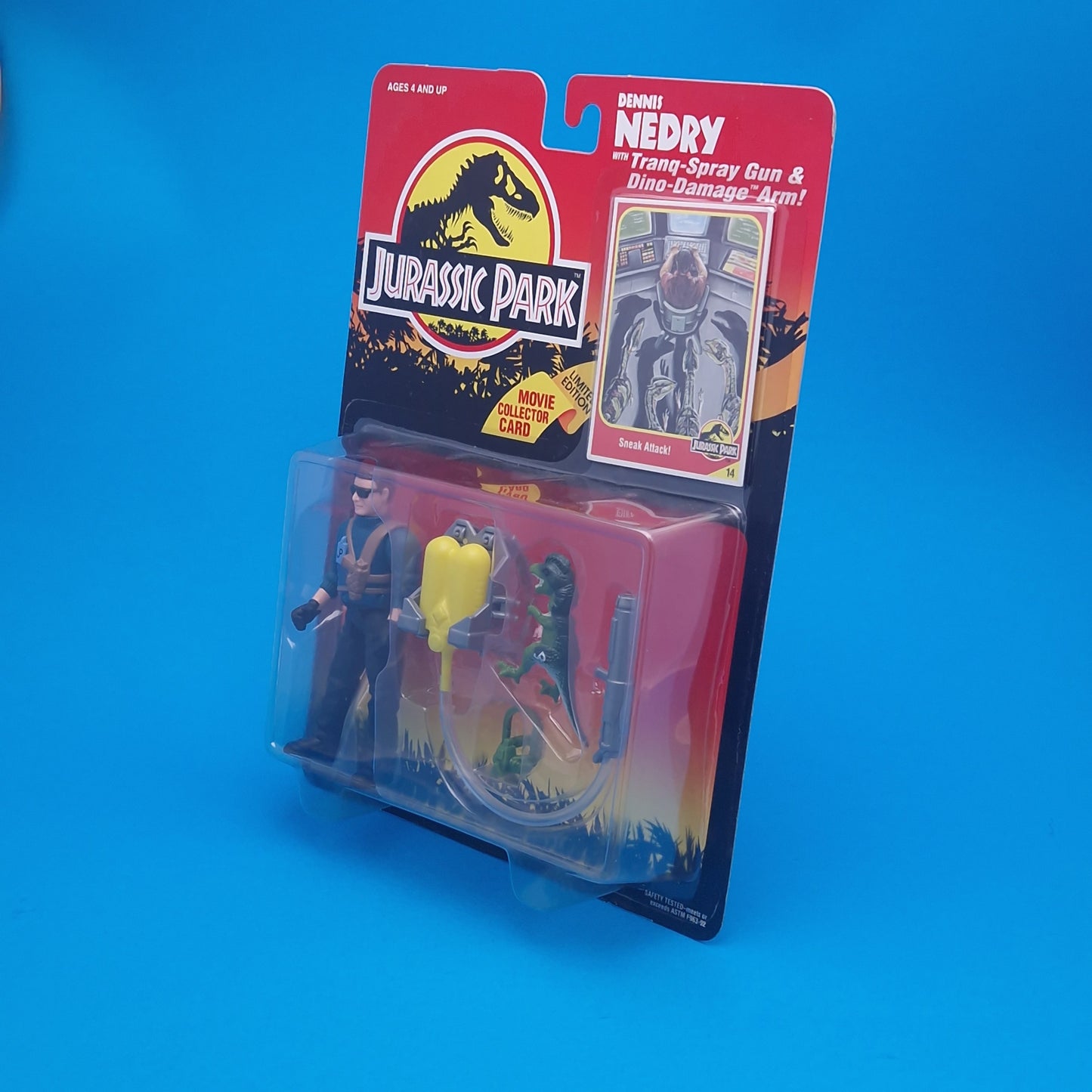 JURASSIC PARK DENNIS NEDRY JURASSIC PARK Vintage Figure ☆ Sealed MOC World Carded