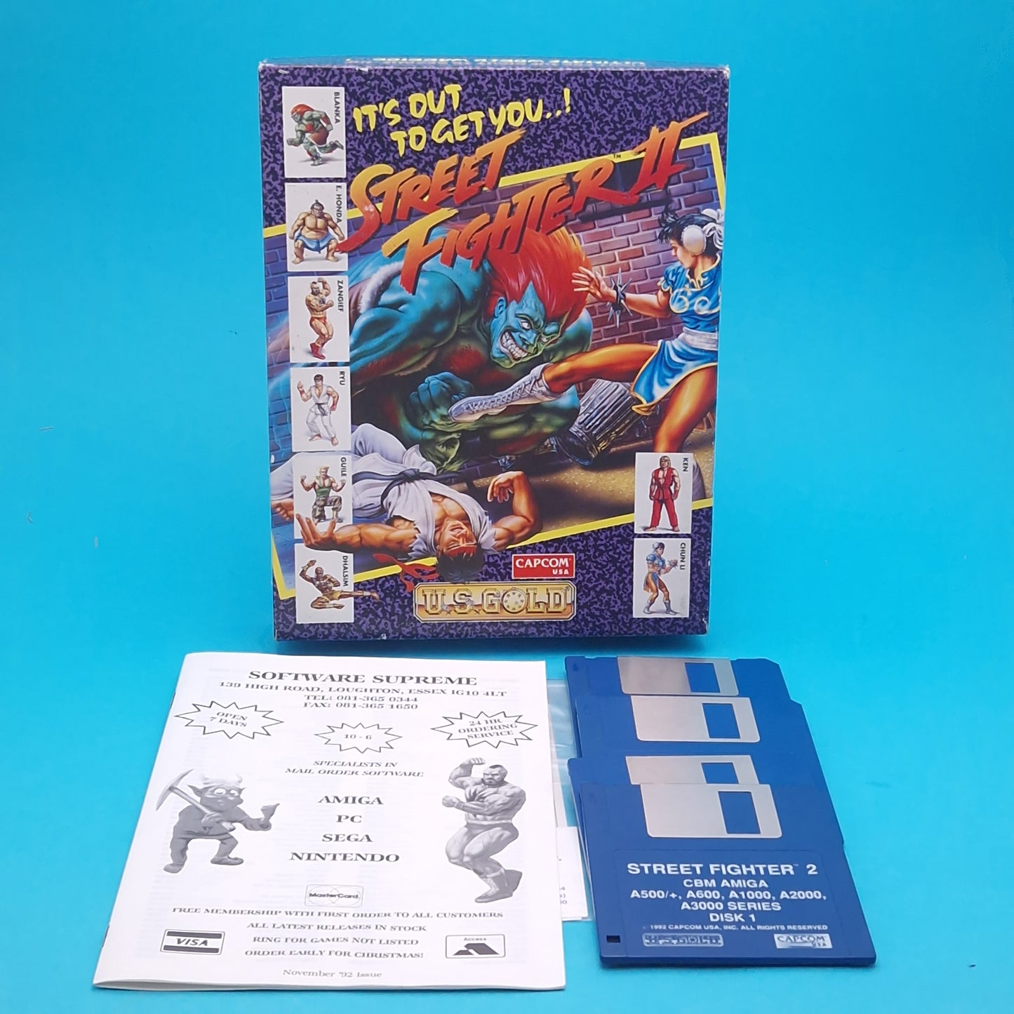 AMIGA ☆ STREET FIGHTER 2 ☆ 1992 BIG BOXED Vintage Retro Game