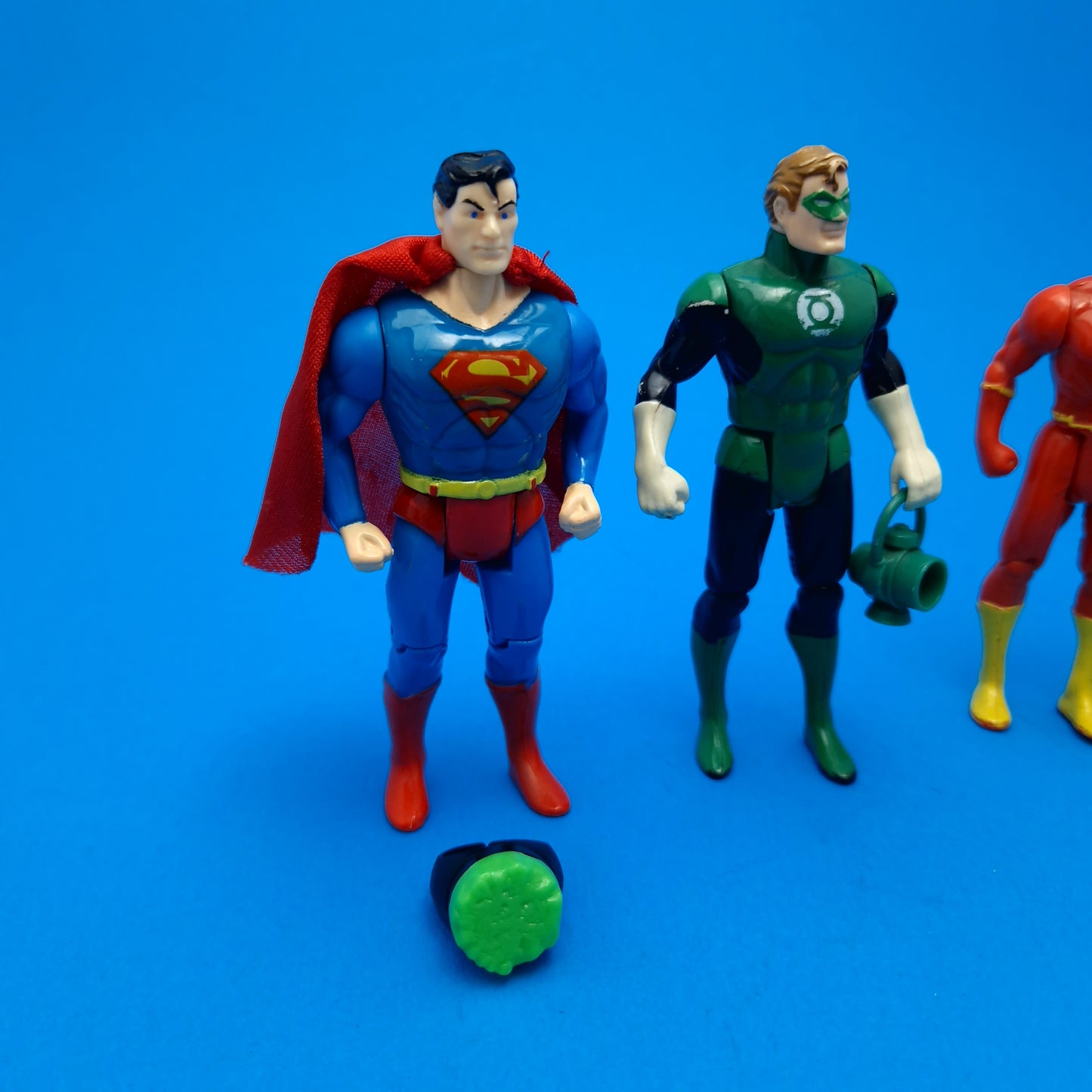 DC SUPERHEROES ☆ SUPERMAN GREEN LANTERN FLASH Figure ☆ Vintage Original 80s Toybiz