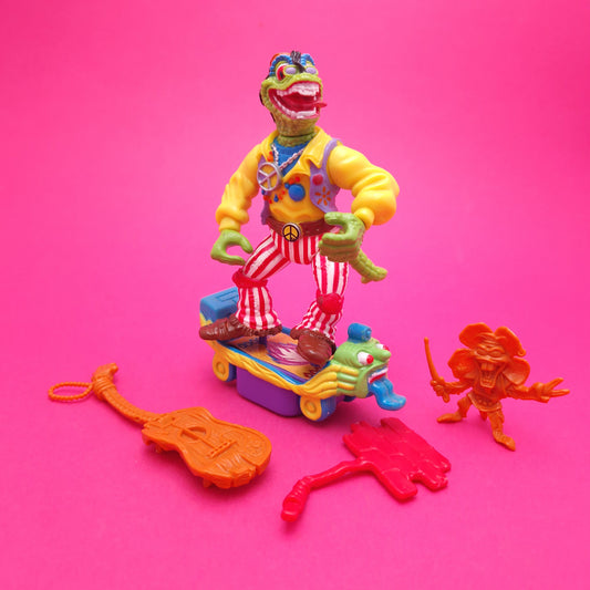 TEENAGE MUTANT NINJA TURTLES ☆ ROCK N ROLL MONDO GECKO Vintage Action Figure ☆ Loose