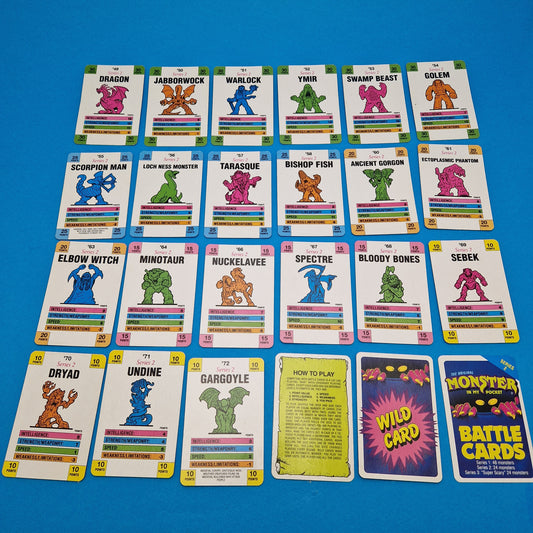 MONSTER IN MY POCKET ☆ Series 2 TRADING BATTLE CARDS 24 ☆ Vintage for Mini Figure 90s