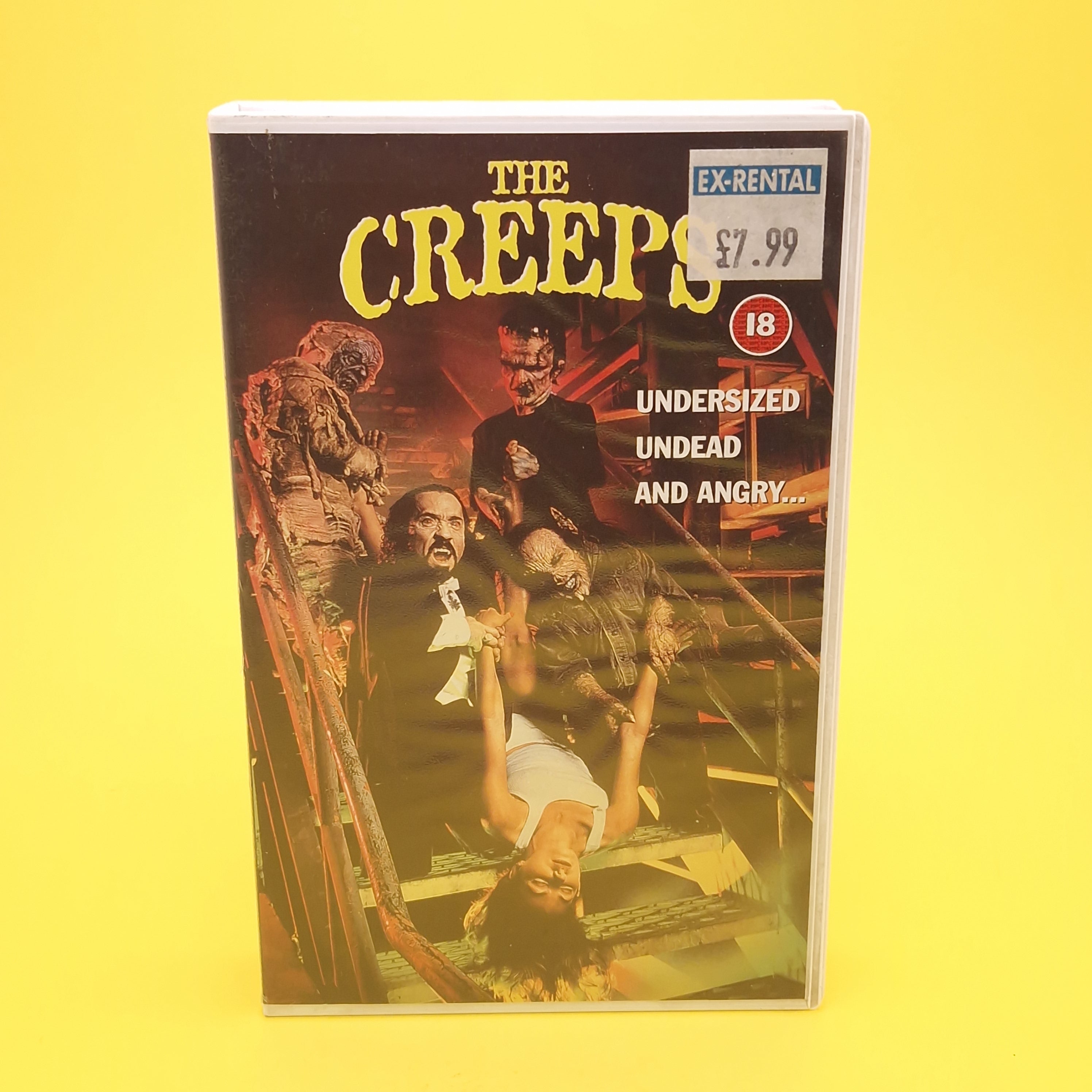 VHS Video ☆ THE CREEPS ☆ 90s Big Box Ex Rental Horror 18 Vintage