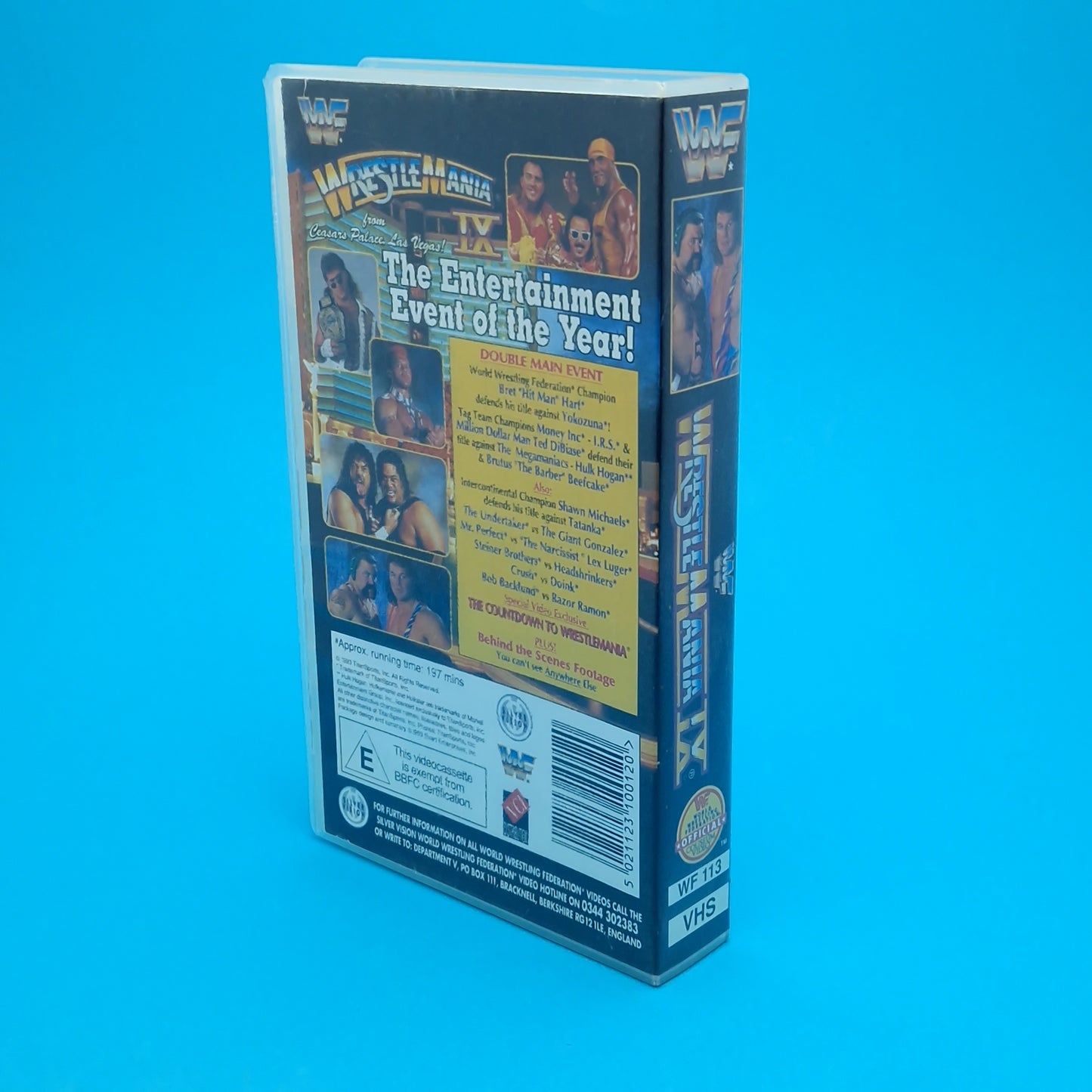 VHS Video ☆ WWF WRESTLEMANIA 9 UK Tape Cassette ☆ Silver Vision Vintage PG