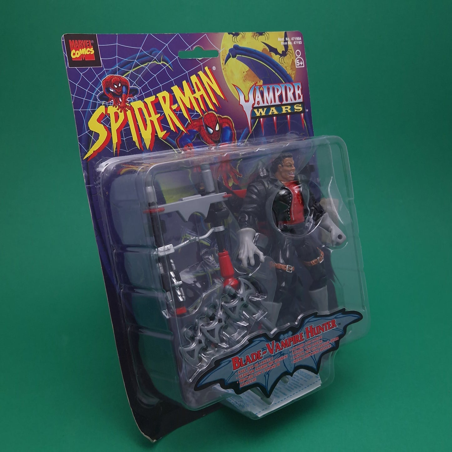 SPIDER-MAN ANIMATED SERIES ☆ BLADE VAMPIRE WARS Action Figure ☆ Marvel MOC Toybiz 90s