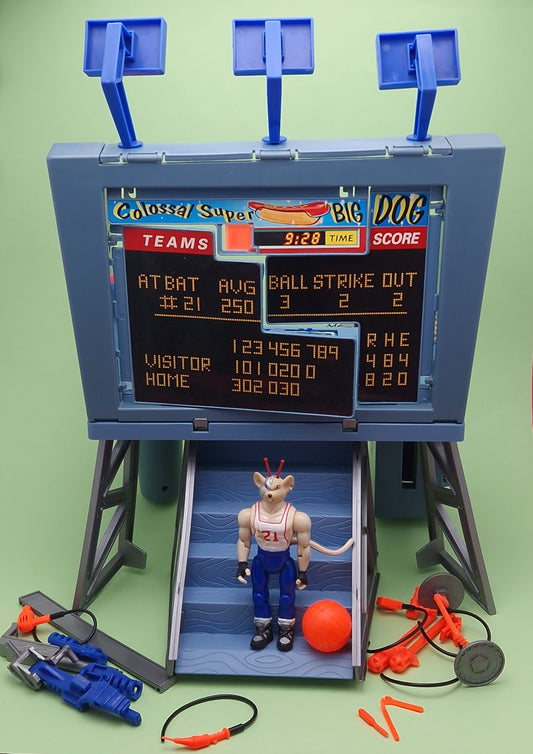 BIKER MICE FROM MARS ☆ SCOREBOARD HIDEOUT Vintage Figure ☆ 90s Playset