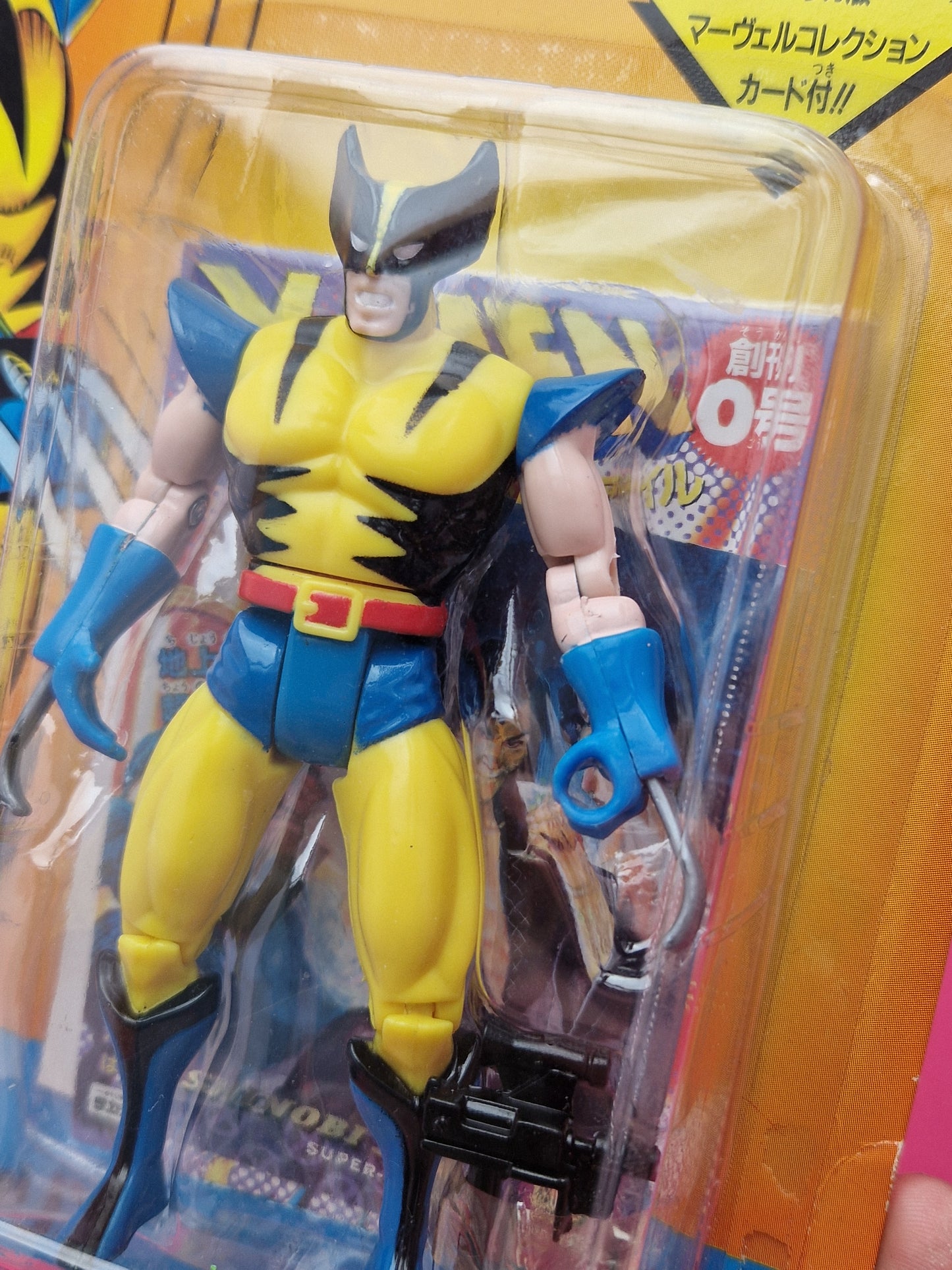 X-MEN ☆ WOLVERINE 2nd MARVEL Figure Japan Card ☆ Japanese 1 Vintage MOC Sealed Carded Toybiz 90s RARE