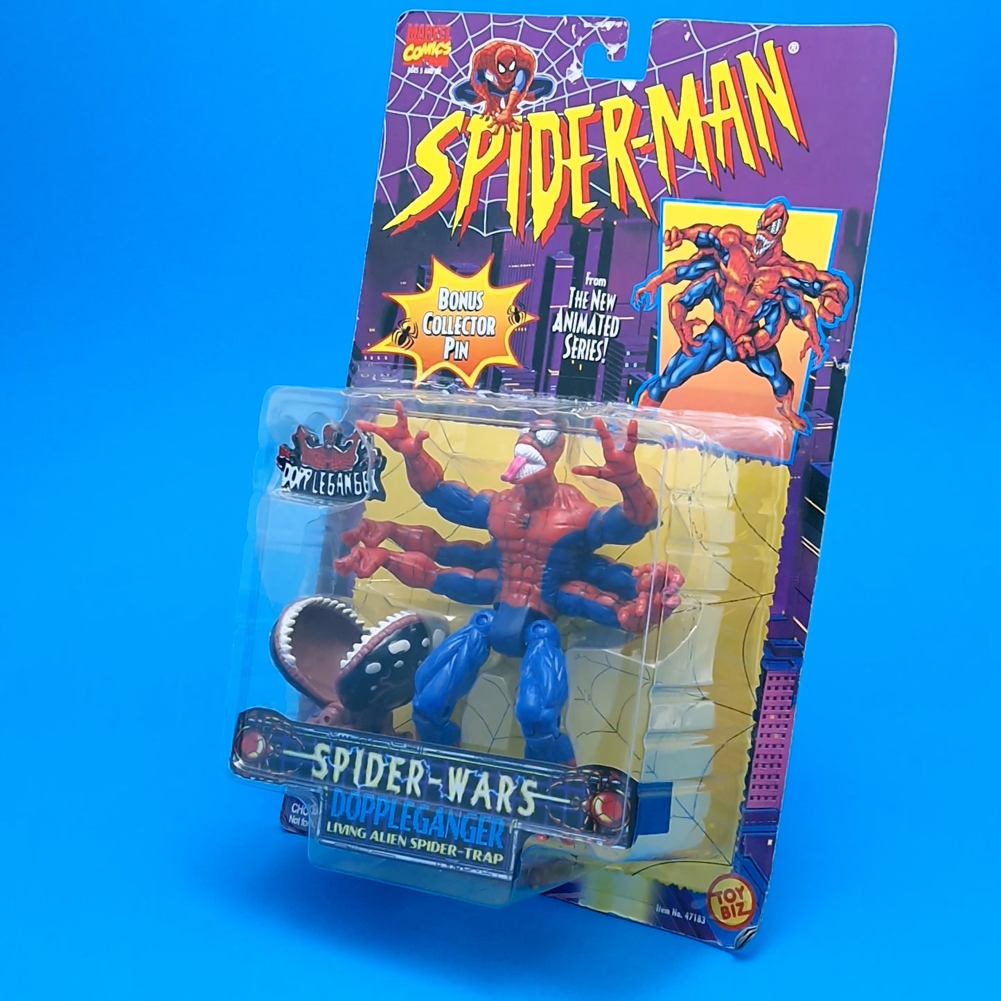 SPIDER-MAN THE ANIMATED SERIES ☆  DOPPLEGANGER SPIDER MARVEL Figure ☆ MOC Sealed Carded Toybiz 90s Original