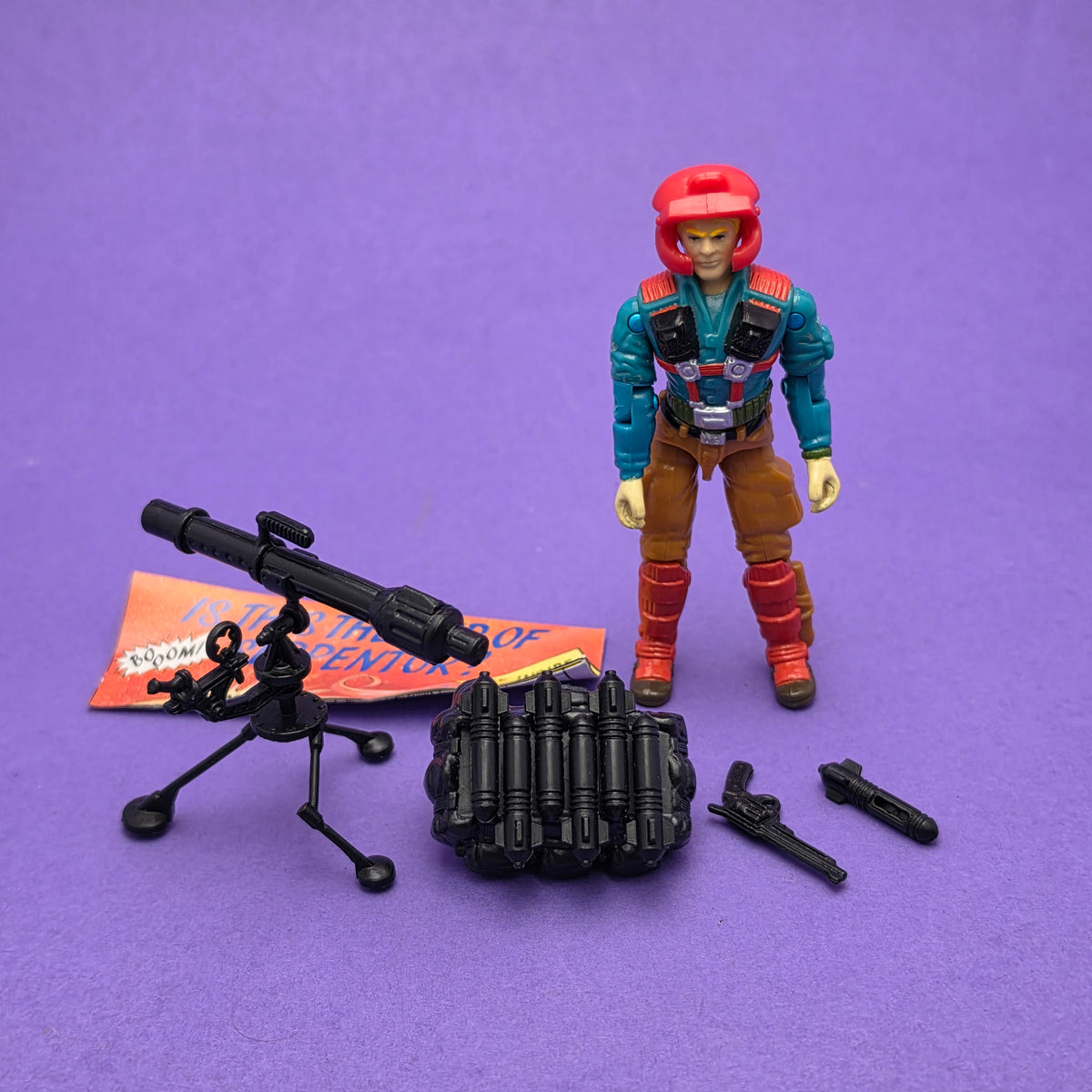G.I. JOE ☆ DOWNTOWN Figure Complete ☆ Action Force Hasbro 1989 Card