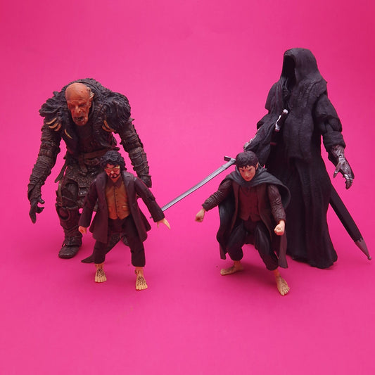 LORD OF THE RINGS ☆ FRODO Witch King Ringwraith TROLL PETER JACKSON Figure ☆ Loose Toybiz