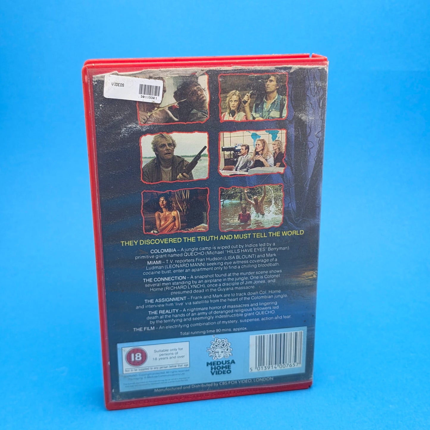 VHS Video ☆ CUT AND RUN 1984 ☆ 18 Cert Vintage Ex Rental Big Box MEDUSA