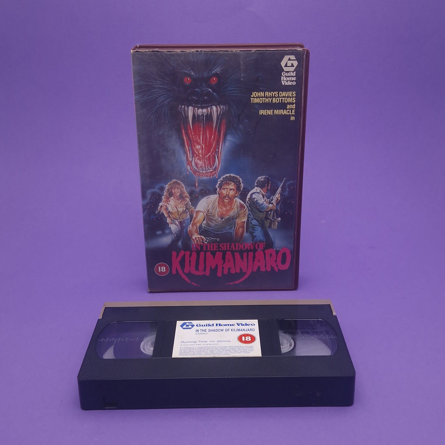 VHS Video ☆ IN THE SHADOWS OF KILIMANJARO ☆ 80s Big Box Ex Rental Vintage 18