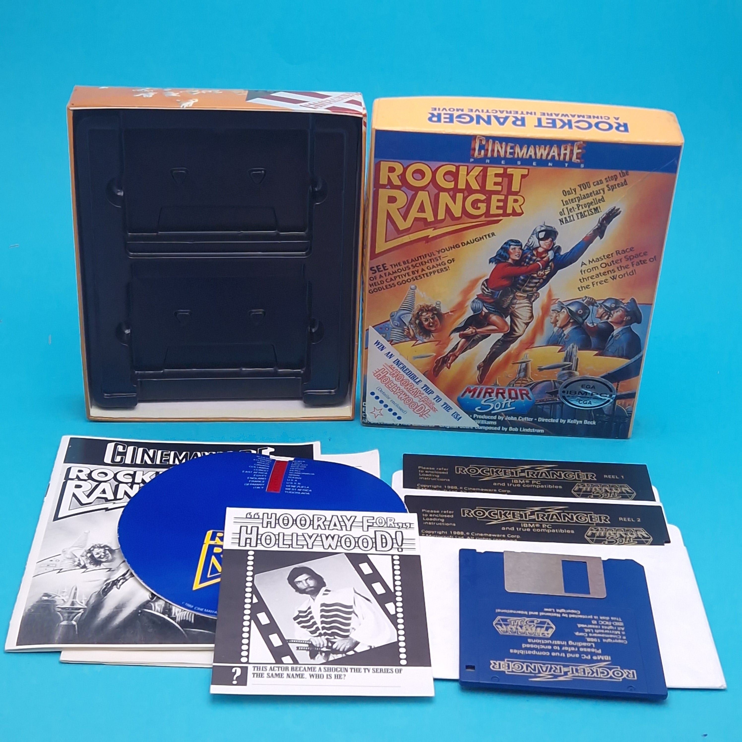IBM PC ☆ ROCKET RANGER ☆ BOXED Vintage Retro Game 3.5