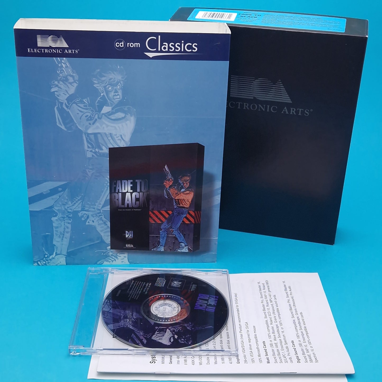 PC CD-ROM ☆ FADE TO BLACK  ☆ EA Big Box Vintage Retro Game Original Classics