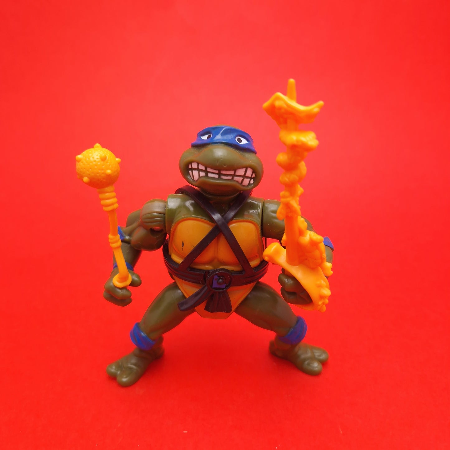 TEENAGE MUTANT NINJA TURTLES ☆ Wacky Action Sword Slicin' Leonardo Michaelangelo Vintage Figure ☆ 90s Loose