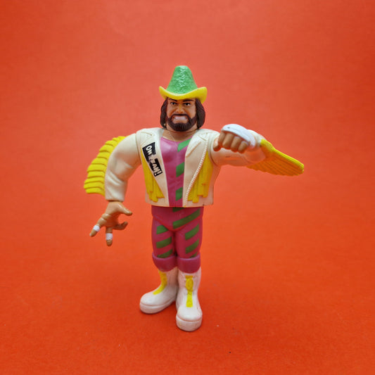 WWF HASBRO MACHO MAN RANDY SAVAGE Vintage Wrestling Figure ☆ Original 90s Series 5