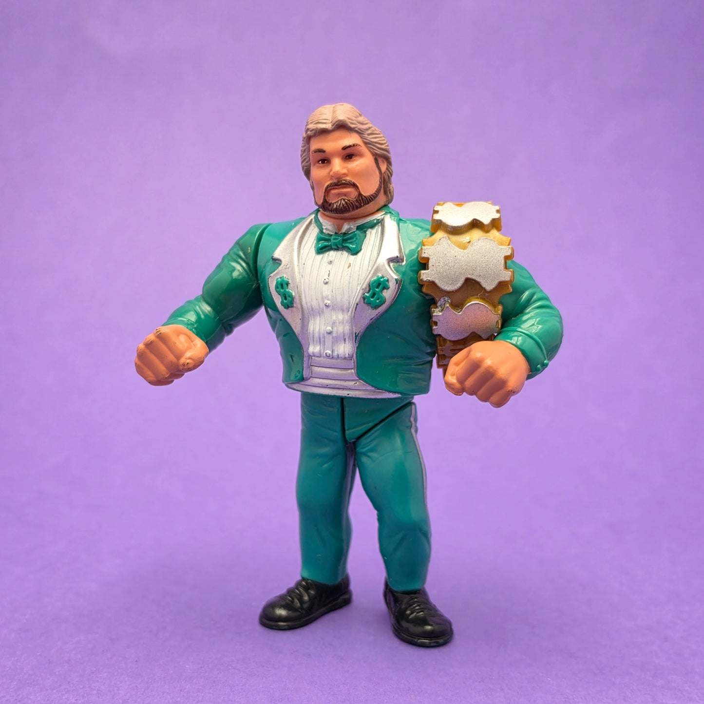 WWF HASBRO ☆ MILLION DOLLAR MAN TED DIBIASE BELT Vintage Wrestling Figure ☆ Original 90s Series 2