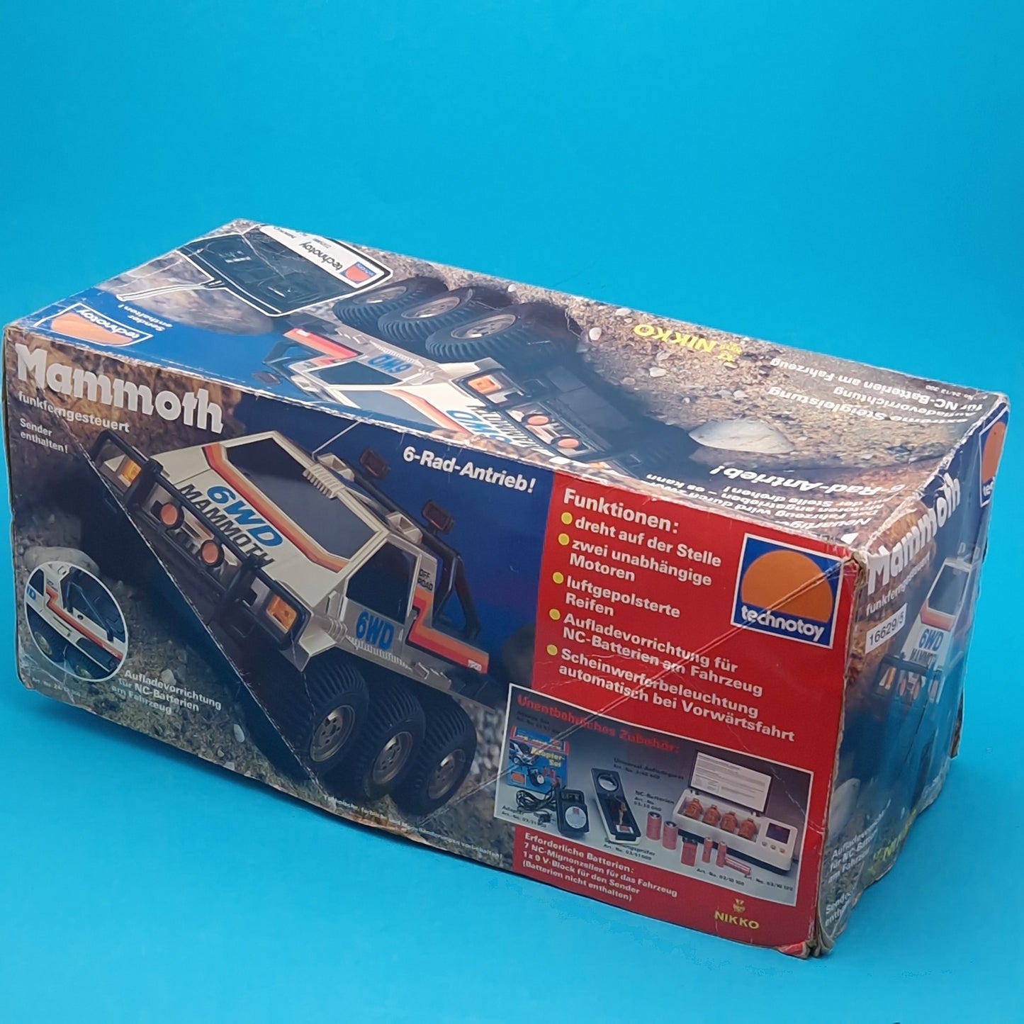 NIKKO ☆ MAMMOTH R/C Car 1983 BOXED 6WD Off-Road 1/18th Spares Repairs ☆ Vintage Controller
