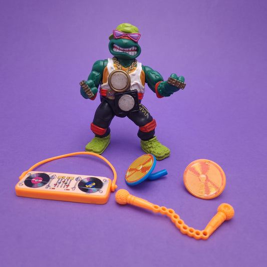 TEENAGE MUTANT NINJA TURTLES ☆ RAPPIN MIKE Vintage Action Figure ☆ 90s Loose Complete